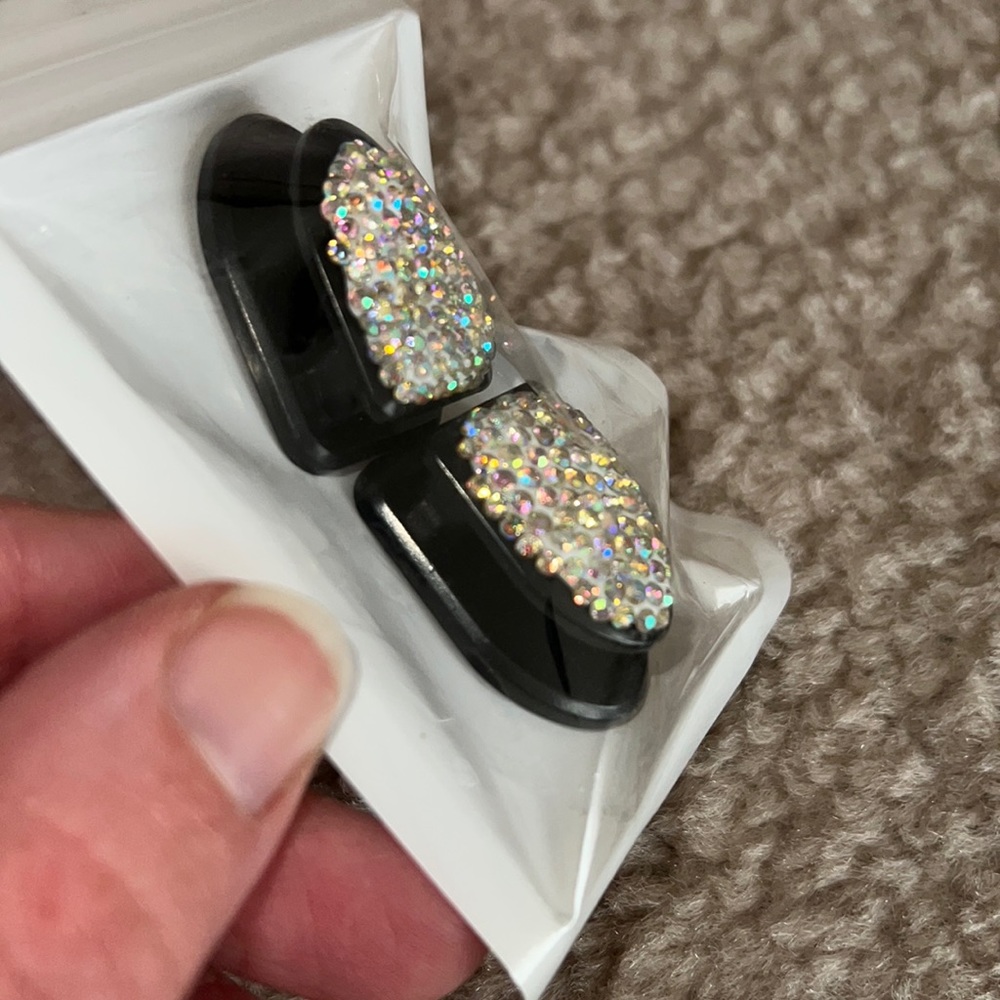 NWT plastic rhinestone Hooks